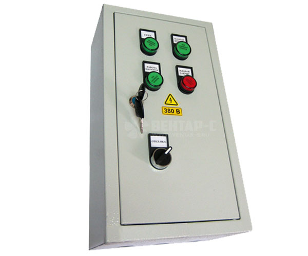 Щит управления противопожарным вентилятором и клапаном ЩУВК-П-380/30,0кВт/М