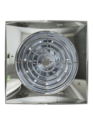 Вентилятор накладной AURA, обратный клапан, D100, Chrome, DICITI